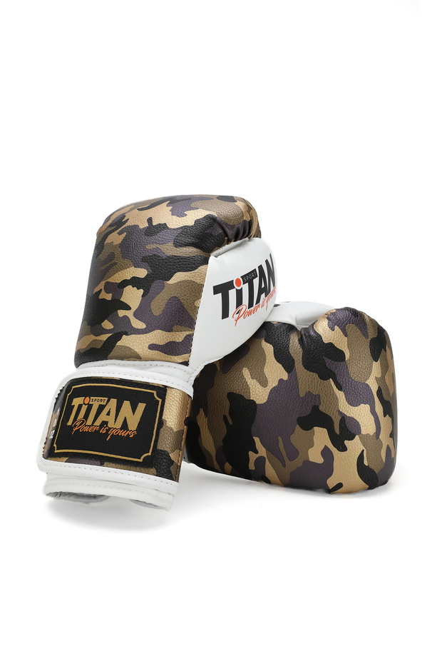 Gold Camouflage Boxing Gloves