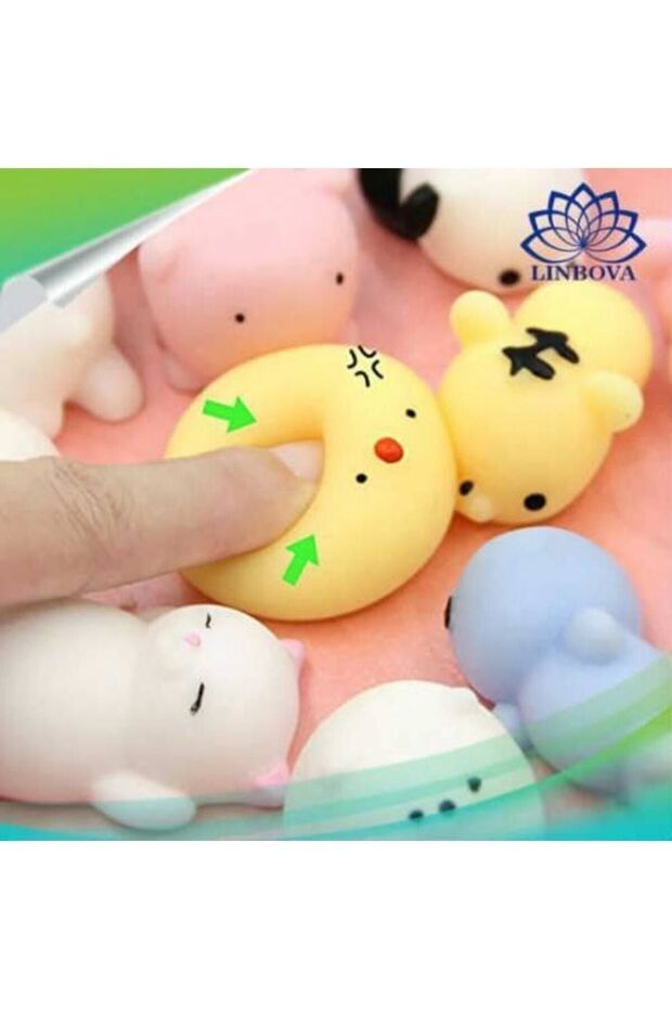 12 Adet Squishy Hayvan Soft Yumuşak Hayvanlar Tembel Kedi Sukuşi - 3