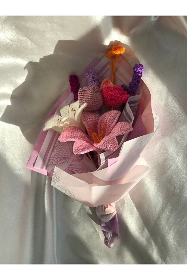 Örgü çiçek Buketi - 3
