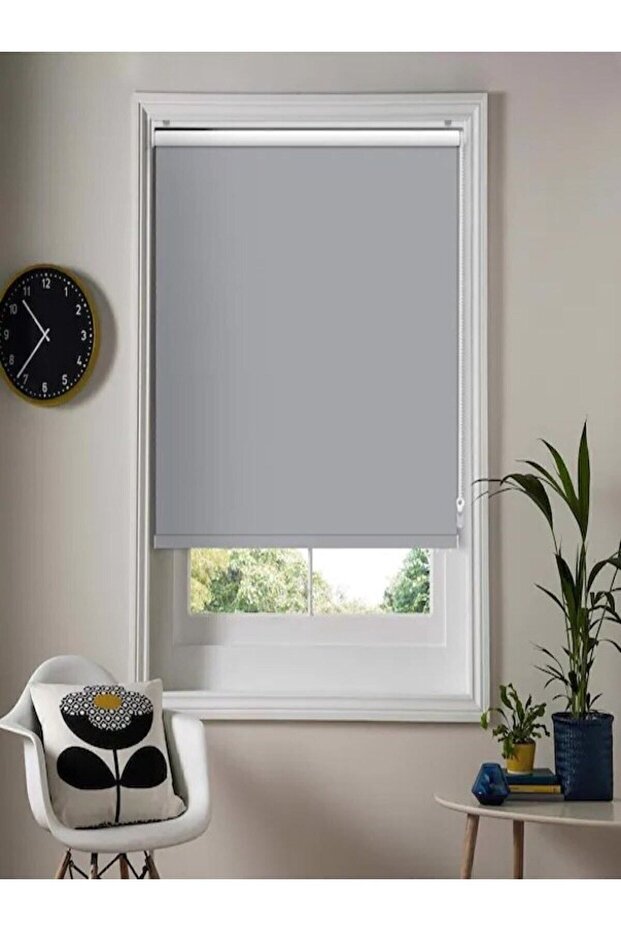 Ithal Bambu Açık Gri Stor Perde Etek Dilimsiz - 1