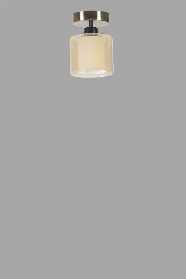 YENİ NOMİ TEKLİ MAT KROM BAL CAMLI AVİZE - 3