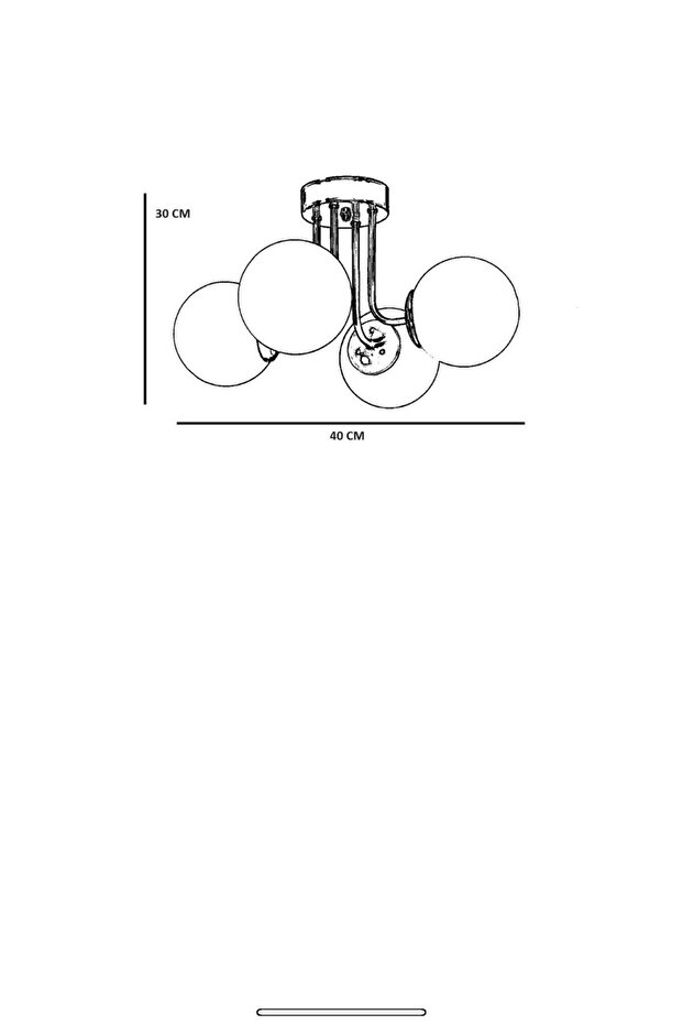 PABLO 4 LÜ ESKİTME BAL CAMLI AVİZE - 5