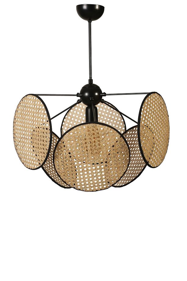 HERA SİLİNDİR 6 LI RATTAN AVİZE - 3