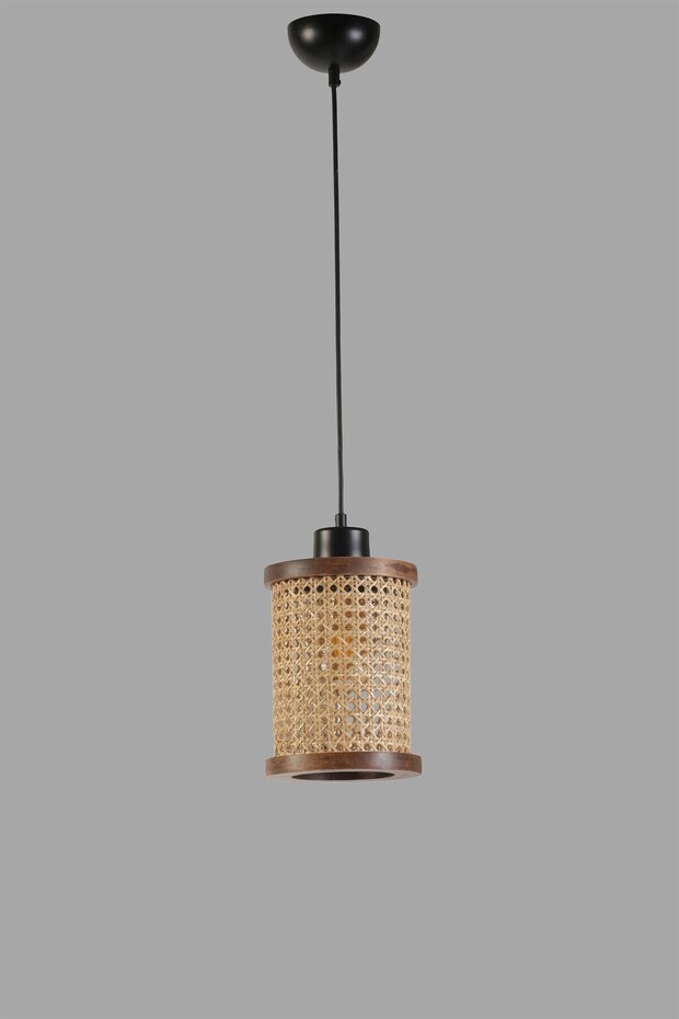 GİZEM KÜÇÜK TEKLİ CEVİZ RATTAN SARKIT - 2