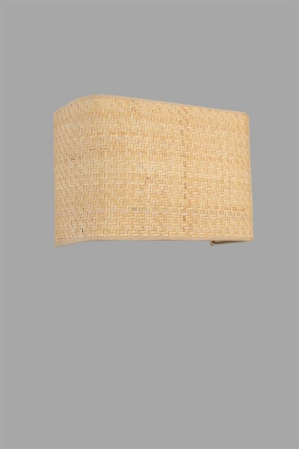 HASIR RATTAN ABAJURLU DİKDÖRTGEN APLİK - 2