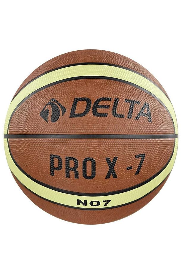 7 Numara Pro X Deluxe Kauçuk 7 Numara Basketbol Topu Kahverengi Pompa dahil değildir - 1