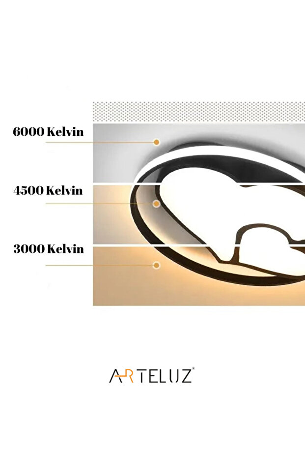 Modern Kalp Model Tavan Led Avize - 6