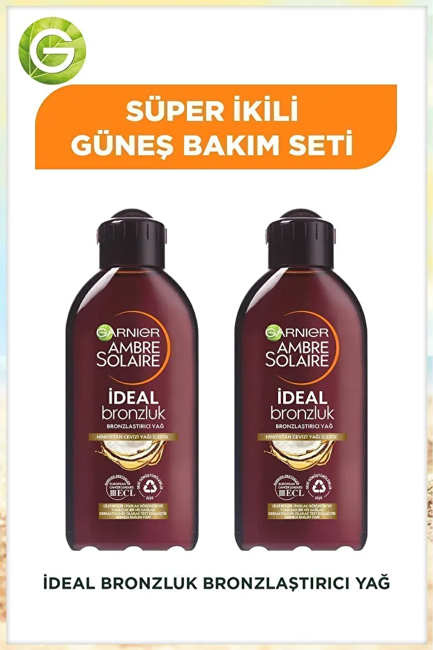 Ambre Solaire Yoğun Bronzlaştırıcı Yağ Gkf2 200ml 2'li Set - 1