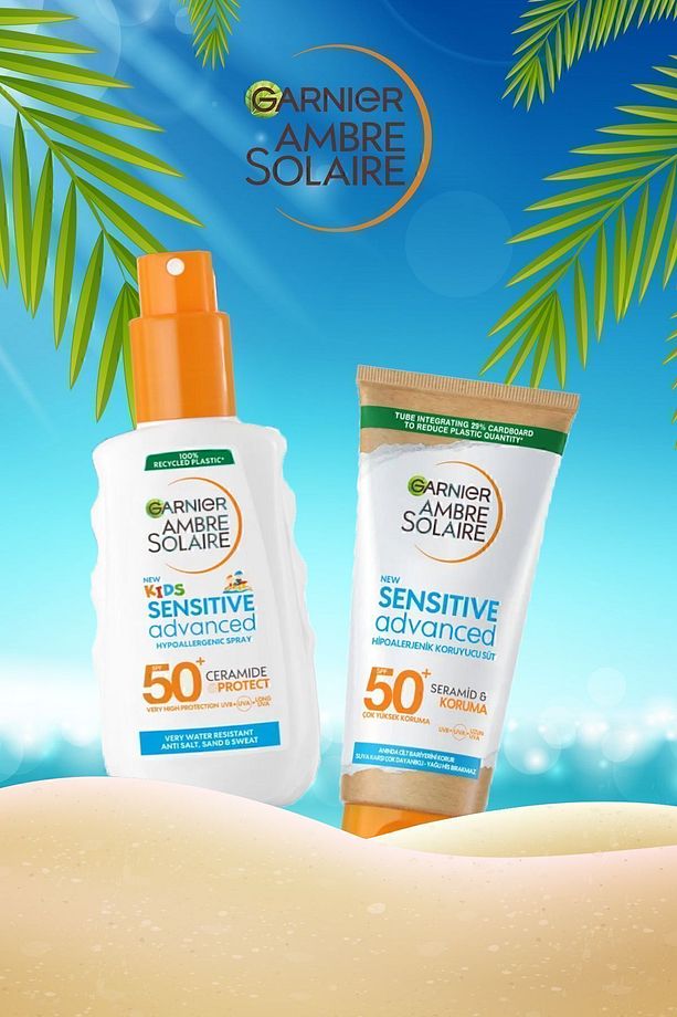 Ambre Solaire Sensitive Advanced Güneş Koruyucu Süt Gkf50 175 Ml& Çocuk Sprey Gkf50 150 ml - 2