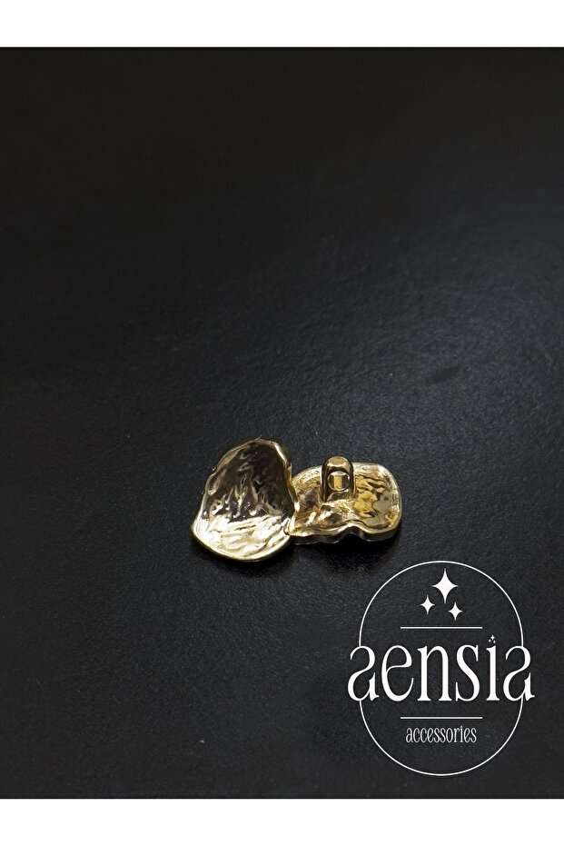 نموذج قذيفة منحنية غير متماثلة ذهبية خفيفة معطف معدني زر سترة زر 1.52 سم - حزمة من 10 - 4