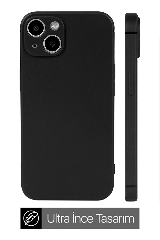 iPhone 14 Telefon Kılıfı Solid Siyah - 1
