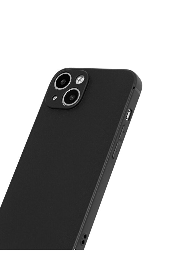 iPhone 14 Telefon Kılıfı Solid Siyah - 5