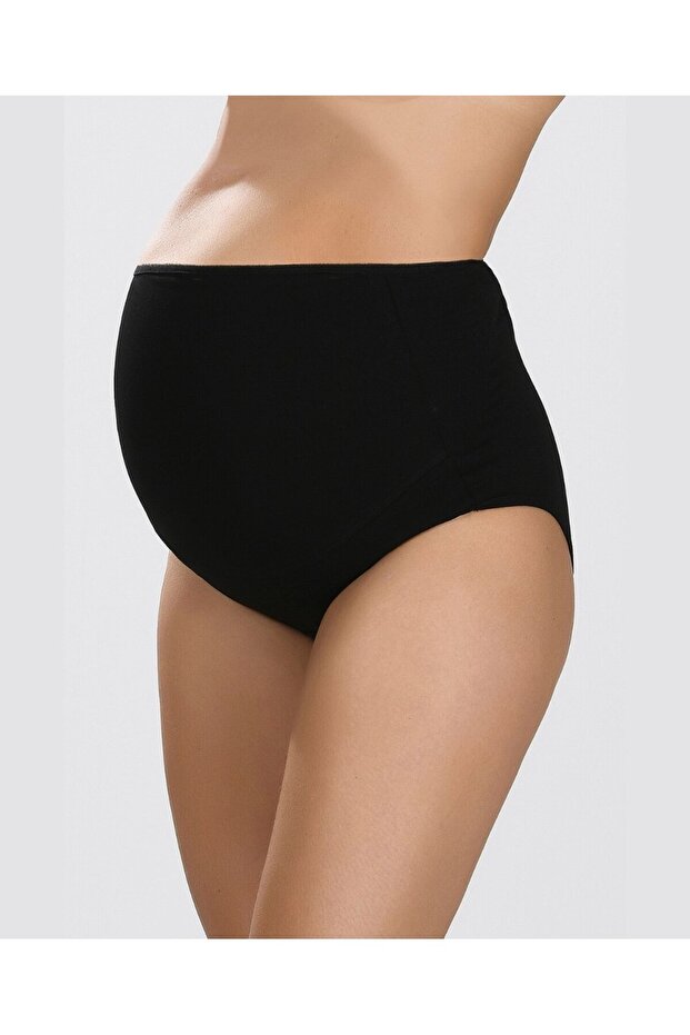 High Waist 100% Cotton Maternity Panties (Black, Nude, White)-540