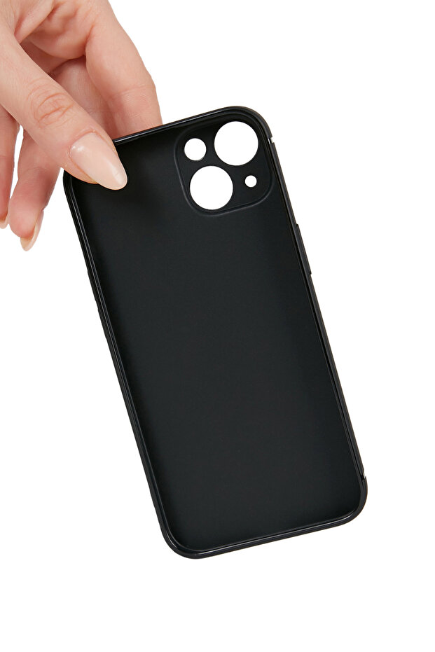 iPhone 14 Telefon Kılıfı Solid Siyah - 3
