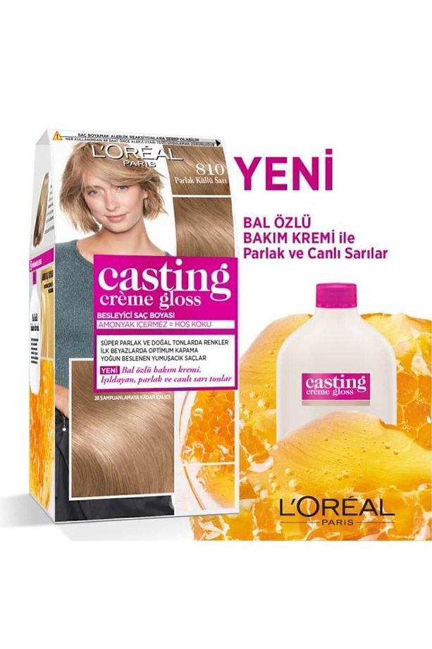 L'oréal Paris Casting Crème Gloss Saç Boyası - 810 Parlak Küllü Sarı - 3