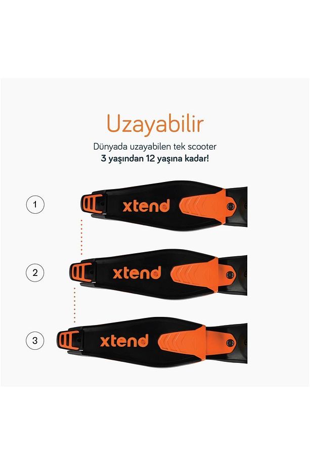 Xtend Büyüyebilen Ride On Scooter (1 - 12 Yaş) - Orange - 6