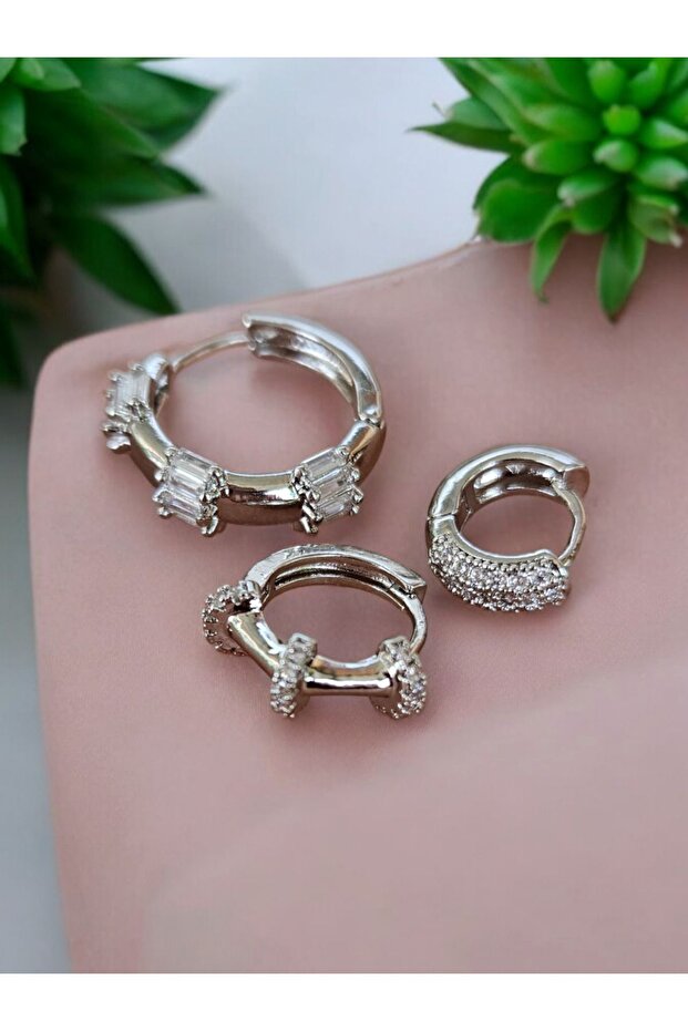 Silver çoklu küpe - 2