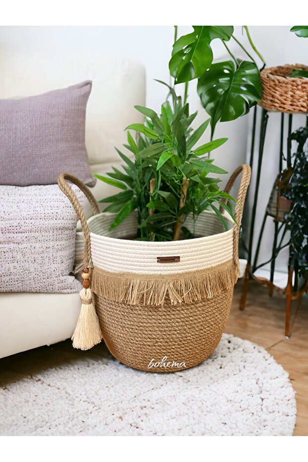 Wicker Jute Basket