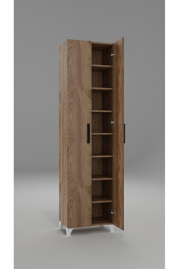 Long I 2 Kapaklı Raflı Çok Amaçlı Dolap Banyo Balkon Kiler Mdf - 5