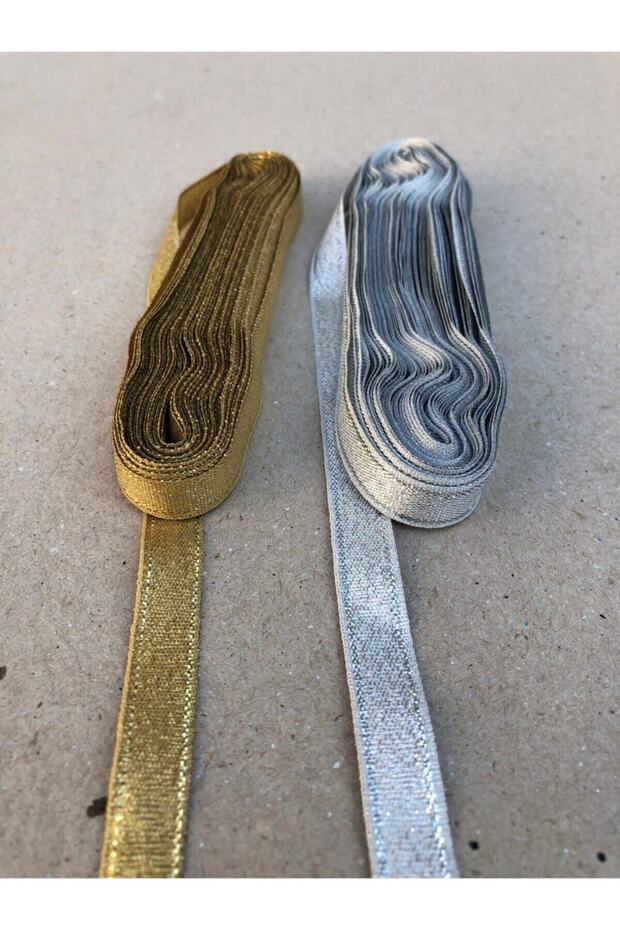10 Meters Gold and 10 Meters Silver Glitter Ribbon (1 cm Width) – Ribbon – Ribbon – Ribbon