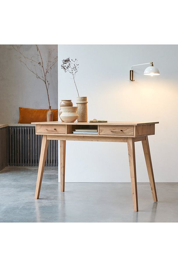 Ahşap çift çekmeceli basic model dresuar, çalışma masası - 1
