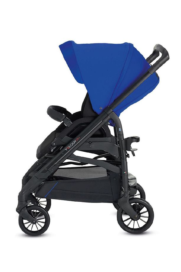 Trilogy Tek El Tek Hamle Ile Katlanıp Açılan Çift Yön Bebek Arabası - Splash Blue - 4