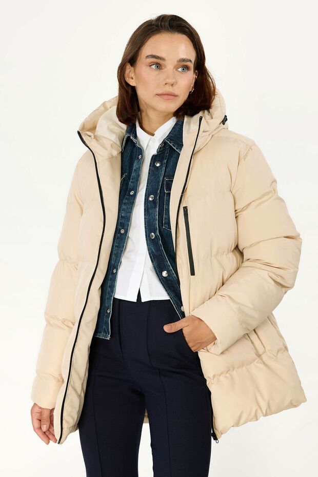 Winter Jackets - Beige - Puffer