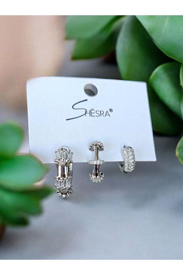 Silver çoklu küpe - 3