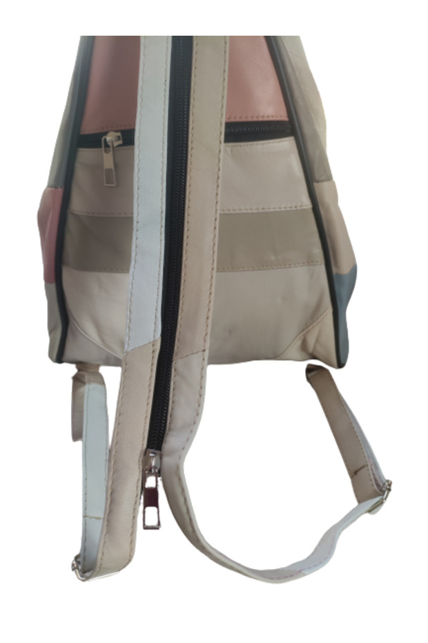 حقيبة ظهر جلدية متعددة الأقسام - 7
