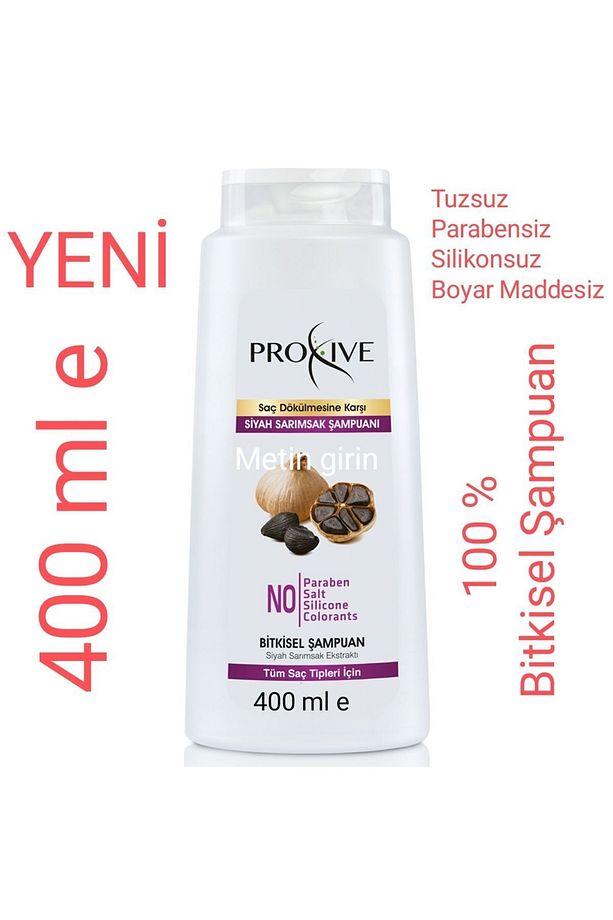 Tuzsuz Parabensiz Silikonsuz Boyasız Dökülme Karşıt Bitkisel Siyah Sarımsak Şampuanı 400 Ml - 3