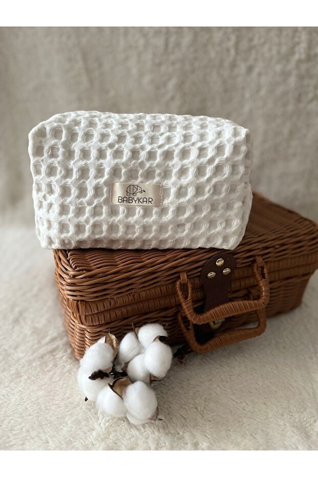 Mother Baby Care Bag, Cosmetic Bag and Organizer - Waffle