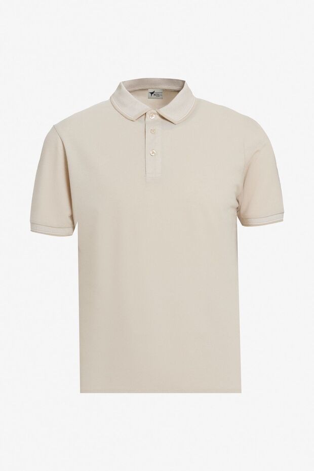 Erkek 3'lü Çekmeyen Pamuklu Slim Fit Kıvrılmaz Polo Yaka Basic Tişört - 8