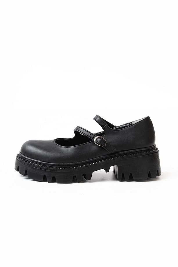 868-756 Siyah Günlük Yüksek Tabanlı Loafer Ayakkabı - 4