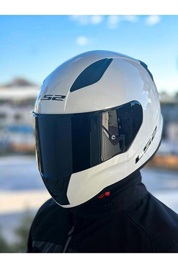 Rapid 2 Beyaz Kask Siyah Vizörlü - 3