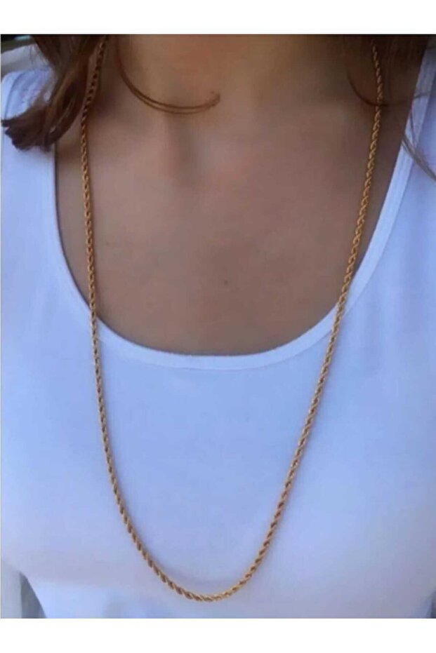 1. Quality Steel Burgu Chain Necklace 60 cm