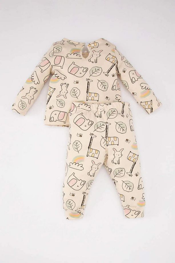 Kız Bebek Desenli Uzun Kollu Pijama Takımı B9238a524sp - 4