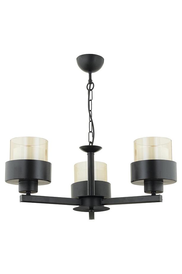 Carla 3 Kollu Siyah Modern Genç Odası Mutfak Oturma Odası Retro Salon Avize - 6