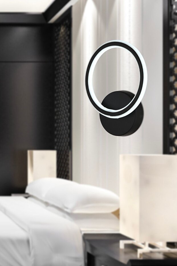 Besta Siyah 102 Watt Duvar Lambası Modern Tasarım Salon Led Aplik - 1