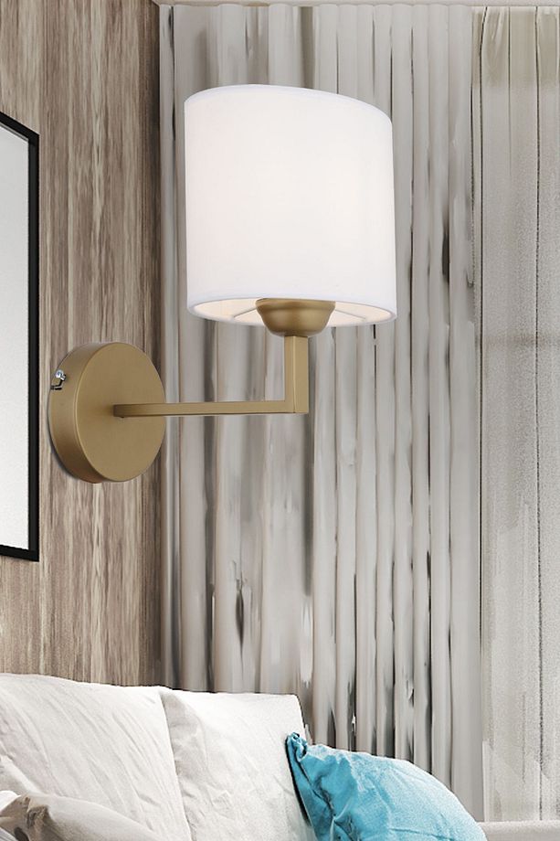 Zadie Tekli Beyaz Şapkalı Eskitme Duvar Lambası Yatak Odası-yatak Başı-banyo Için Modern Aplik - 1