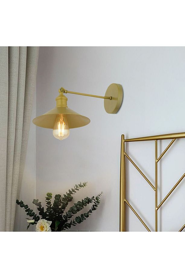 Yekta Gold Duvar Lambası Yatak Odası-Yatak Başı-Banyo İçin Modern Aplik - 2
