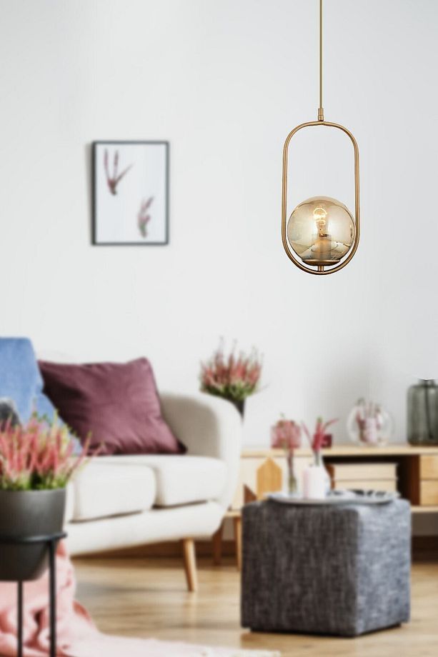 Lorin Tekli Eskitme Bal Camlı Modern Sarkıt Mutfak Salon Sarkıt Avize - 1