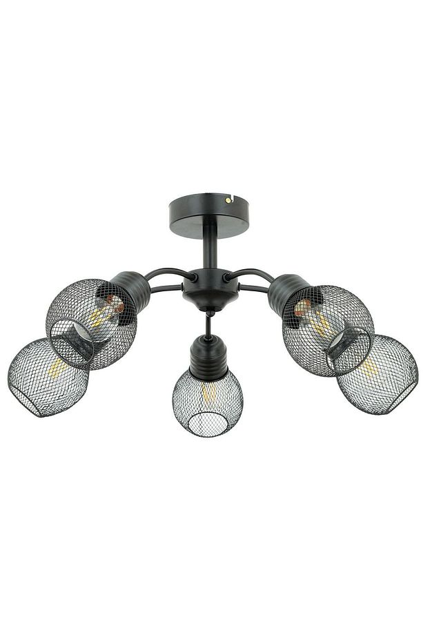 Elva 5 Li Siyah Modern Genç Odası Mutfak Oturma Odası Retro Salon Avize - 3