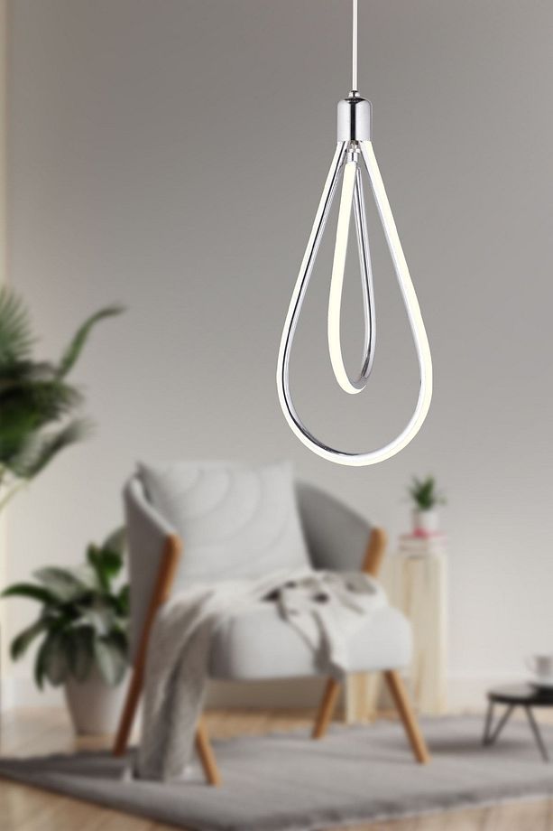 Selion 22 Watt Tekli Krom Ledli Modern Koridor, Yatak Odası Salon Sarkıt Led Avize - 1