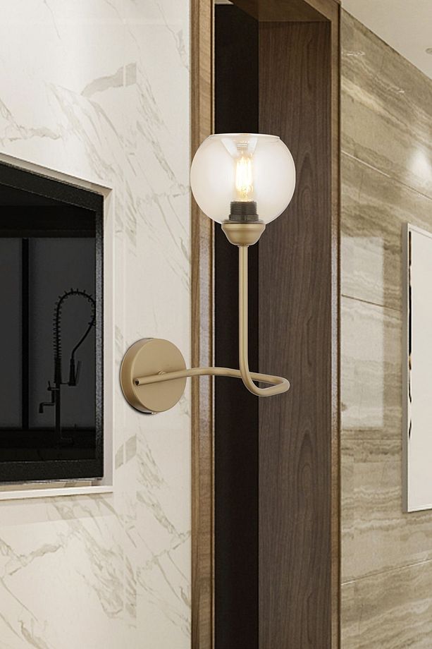 Jimmy Tekli Eskitme Bal Camlı Modern Yatak Başı Salon Aplik - 1