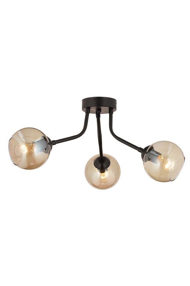 David 3 Lü Siyah Bal Camlı Modern Genç Odası Mutfak Retro Salon Avize - 2