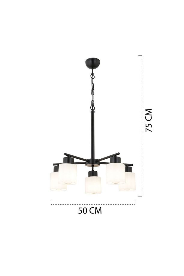 Loreen 5 Li Spor Modern Yatak Odası Mutfak Salon Avize - 6