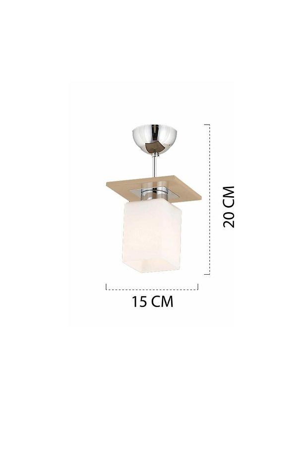Atlas Tekli Kahve Kare Modern Genç Odası Mutfak- Banyo Mutfak Salon Spot Avize - 6