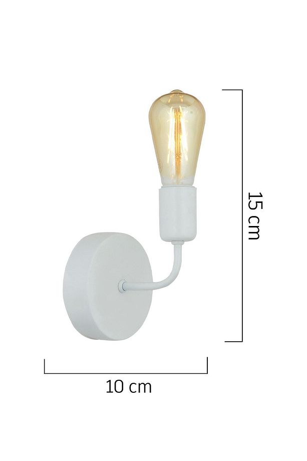 Core Beyaz Duvar Lambası Yatak Odası-Yatak Başı-Banyo İçin Modern Aplik - 4