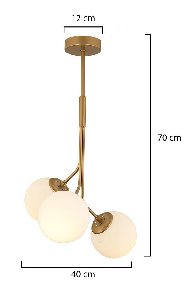 Artel 3lü Eskitme Top Avize Modern Sarkıt, Mutfak Yatak Odası Salon Avize - 5