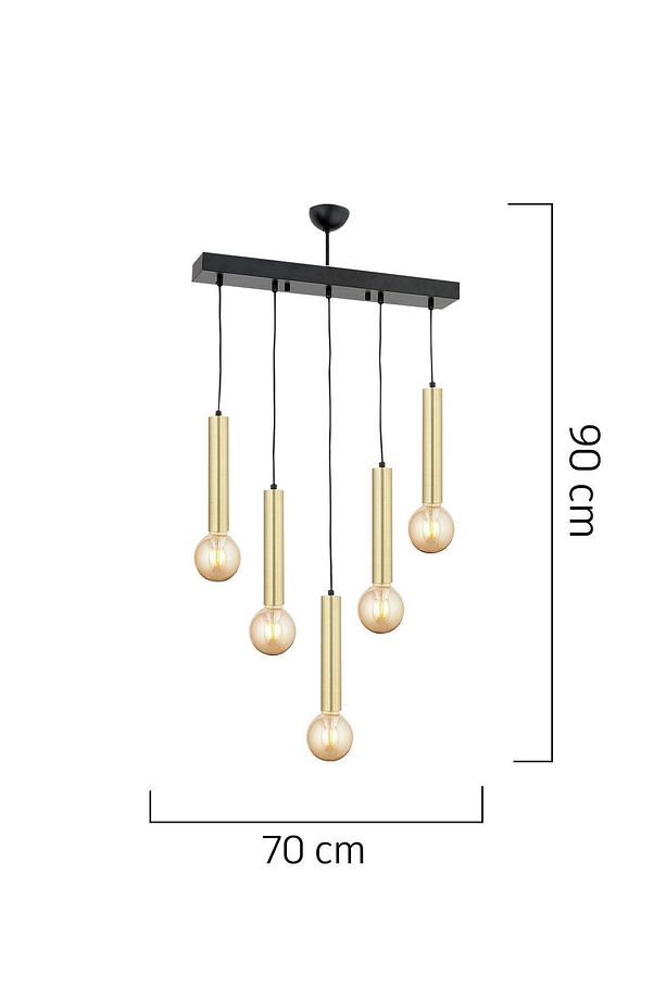 Elisa 5Li Sıralı Eskitme Sarkıt Modern Genç Odası Mutfak Salon Sarkıt Avize - 3